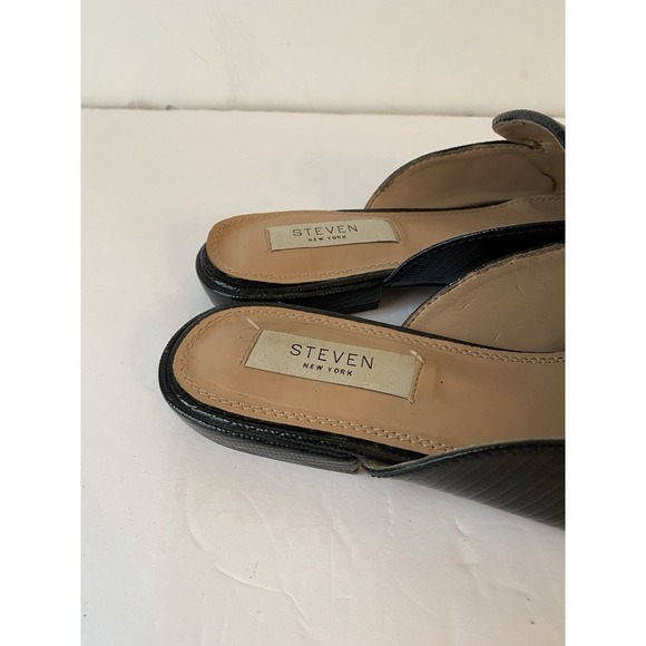 Steven New York Heidie Steve Madden Womans 7.5  Black Point Toe Mule - Picture 5 of 6